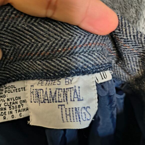 Vintage Wool Slacks Petites by Fundamental Things Women's 10 - Picture 6 of 8